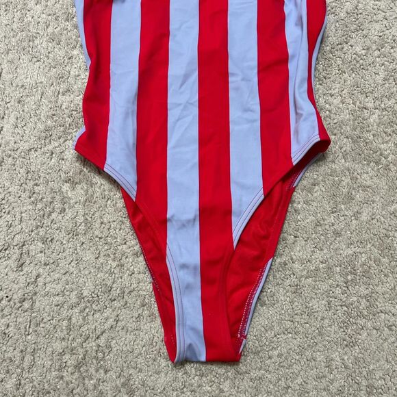 NWT Topshop Women's Multicolored Striped Swimsuit One Piece - Picture 2 of 4